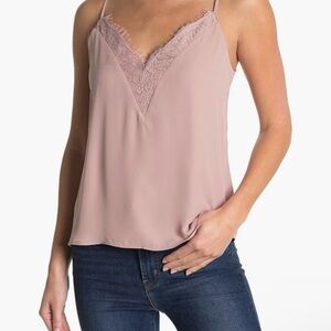 Abound Lace Trim Mauve Cami Top